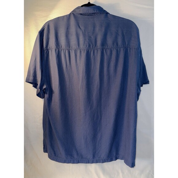 La Cabana Men’s Hawaiian Shirt, Blue, Size Medium, RN104521 - Picture 3 of 7